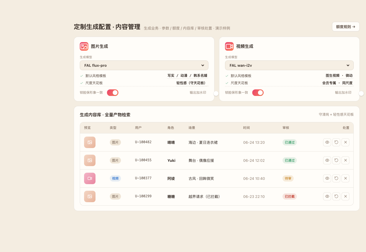 定制生成配置
